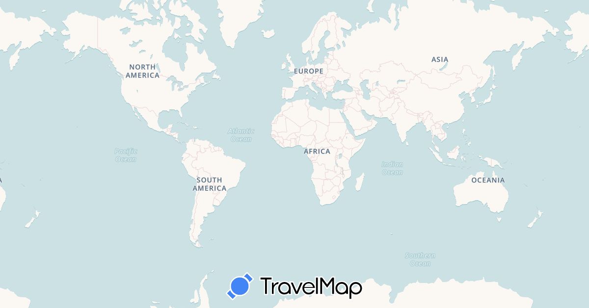 TravelMap itinerary: driving, bus, boat, airplane in Belize, Canada, Costa Rica, Cuba, Guatemala, Mexico, Nicaragua, El Salvador, United States (North America)