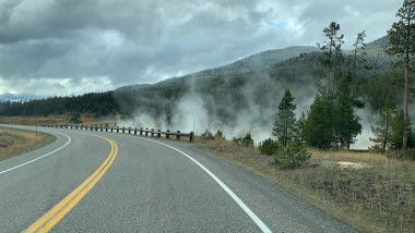 Driving back to West Yellowstone